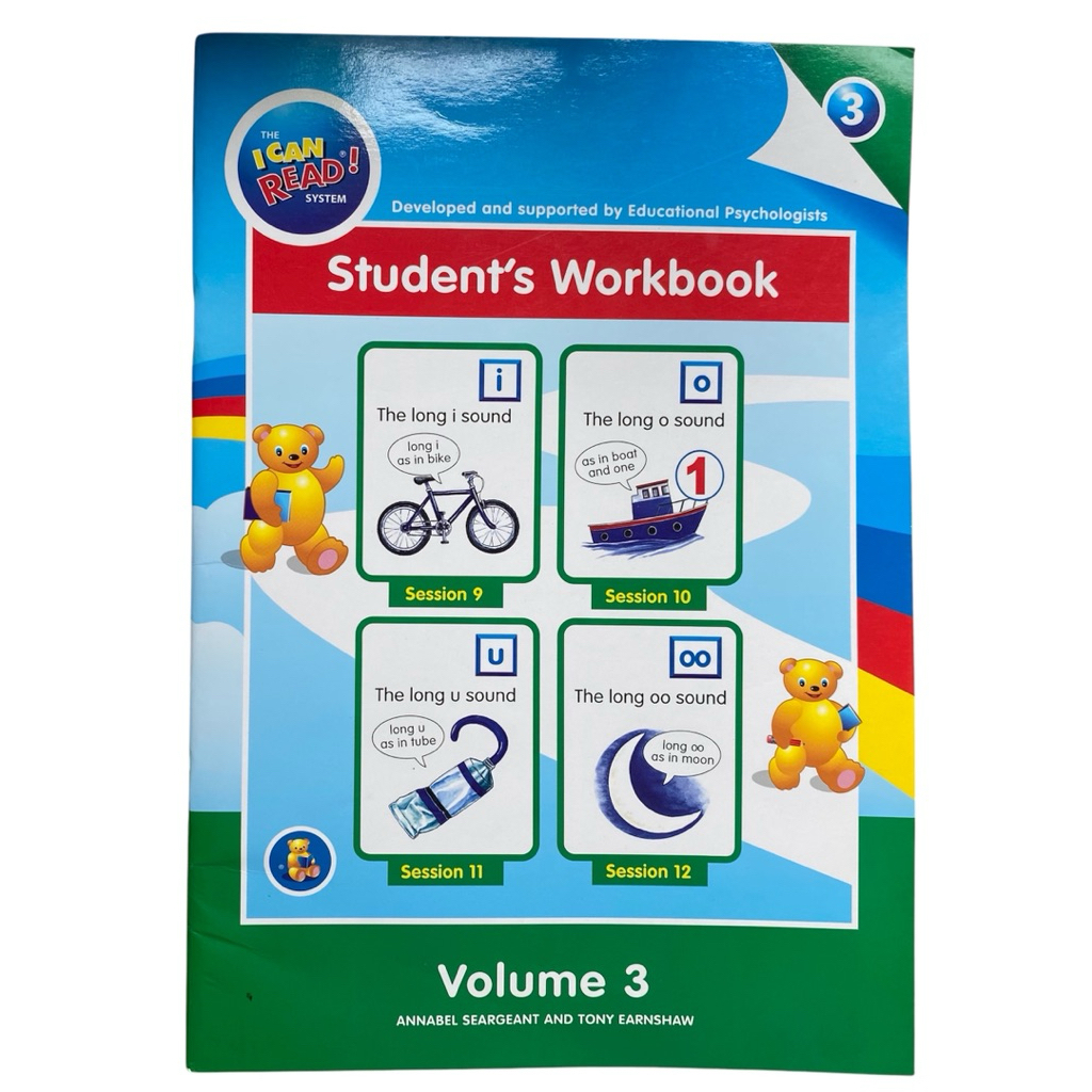 เซ็ต 3 เล่ม! The I Can Read! System Workbook Vol. 3-5: ฝึก Phonics, Diphthongs, Long Vowels | สอนอ่า