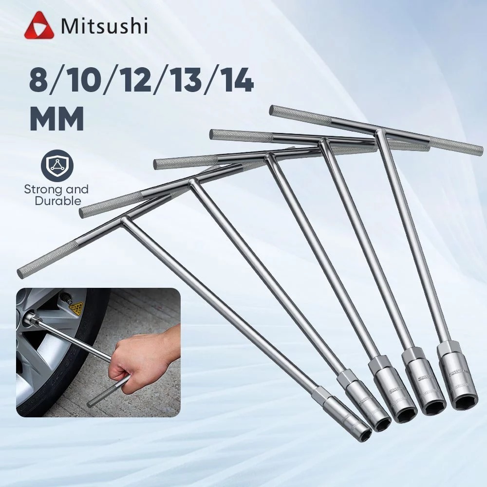 Mitsushi ประแจตัว t ประแจตัวที8/10/12/13/14 ชุด T ประแจบล็อกตัวที T บล็อกตัวทีคอยาว