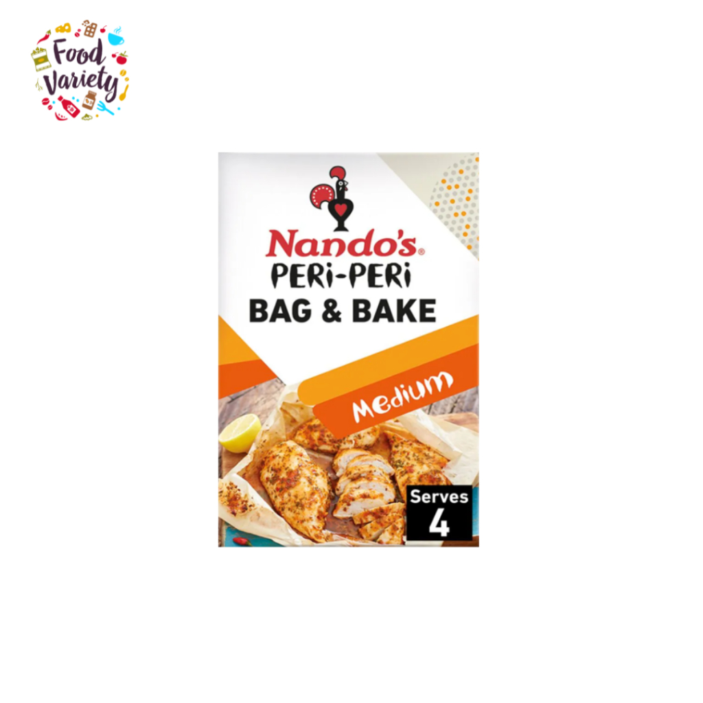 Nandos Peri Peri Bag & Bake Medium Peri Peri Powder Mix 20g นันโดสแบ็กแอนด์เบคมีเดียมพิริพิริซอส 20กรัม