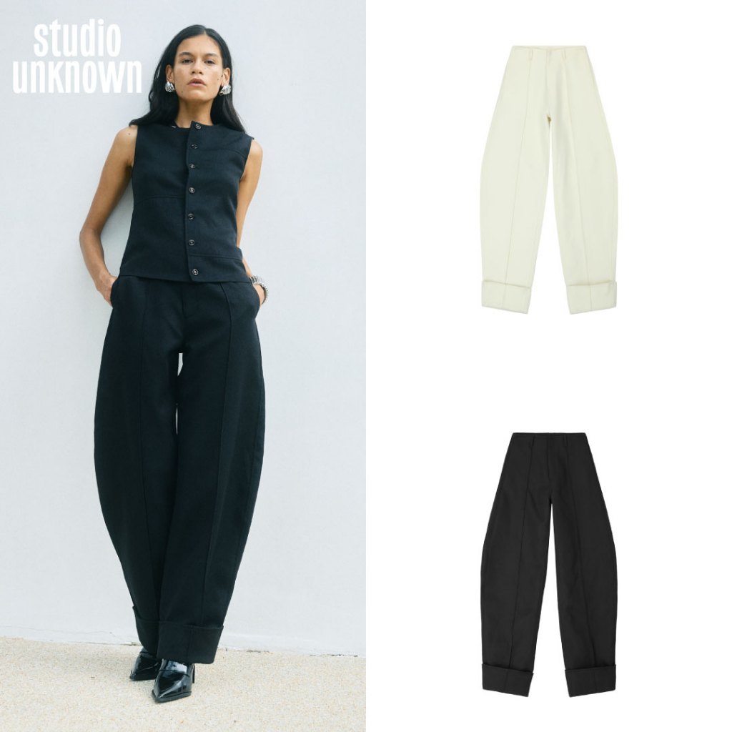 STUDIO UNKNOWN -  Dean Balloon Linen Trousers กางเกงผ้าลินินทรงบอลลูน