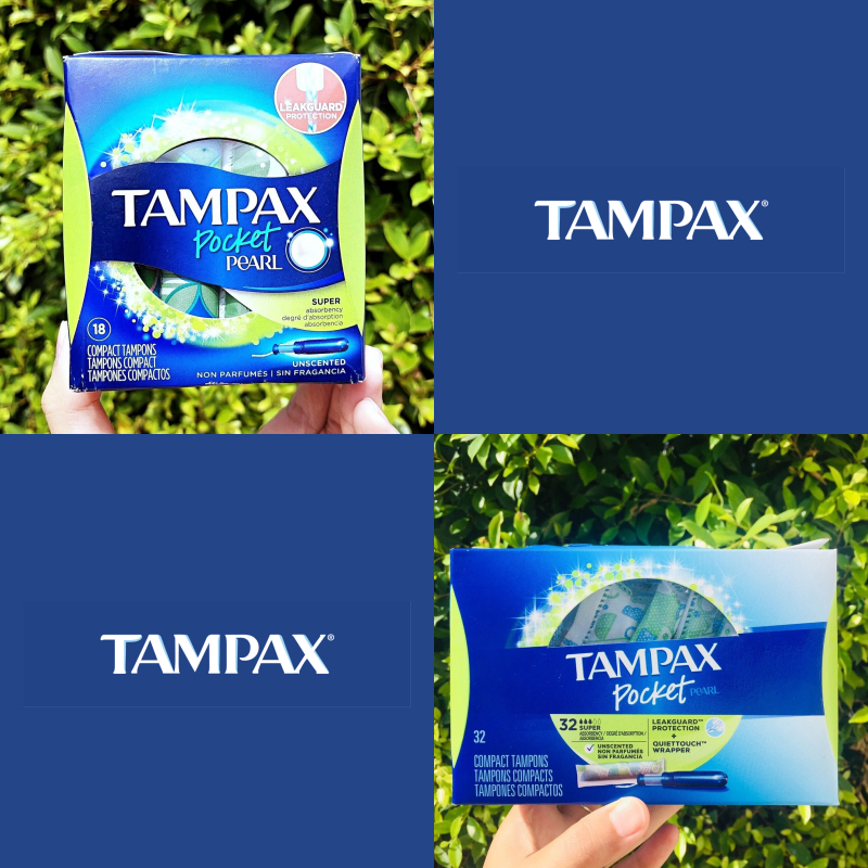 (Tampax®) Pocket Pearl Super Plastic Tampons 18, 32 Count ผ้าอนามัยแบบสอด ขนาดเล็ก เหมาะกับวันมามาก Compact Size