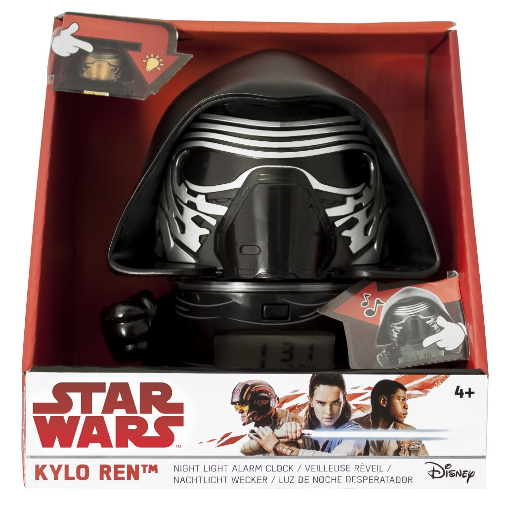 Disney นาฬิกาปลุก แบบมีไฟ สตาร์วอร์ส Star Wars Kylo Ren Light up Alarm Clock (5.5 นิ้ว) ลิขสิทธิ์แท้