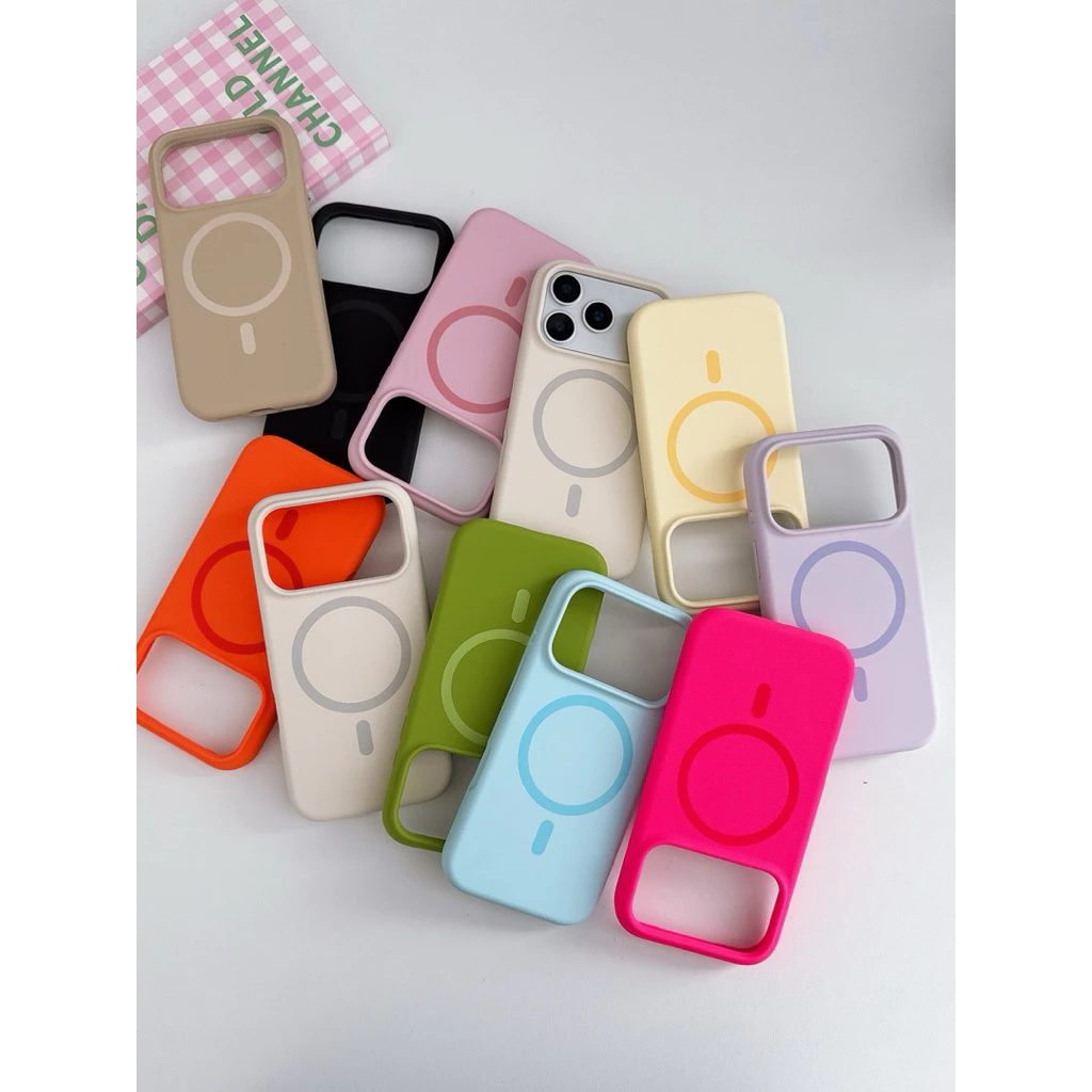 (17)พร้อมส่งในไทย🦋R1868 เคสซิลิโคนวงmagnetic เคสพรีเมี่ยมซิลิโคนวงแหวนแม่เหล็ก เคสไอโฟน สำหรับ i13-17Promax