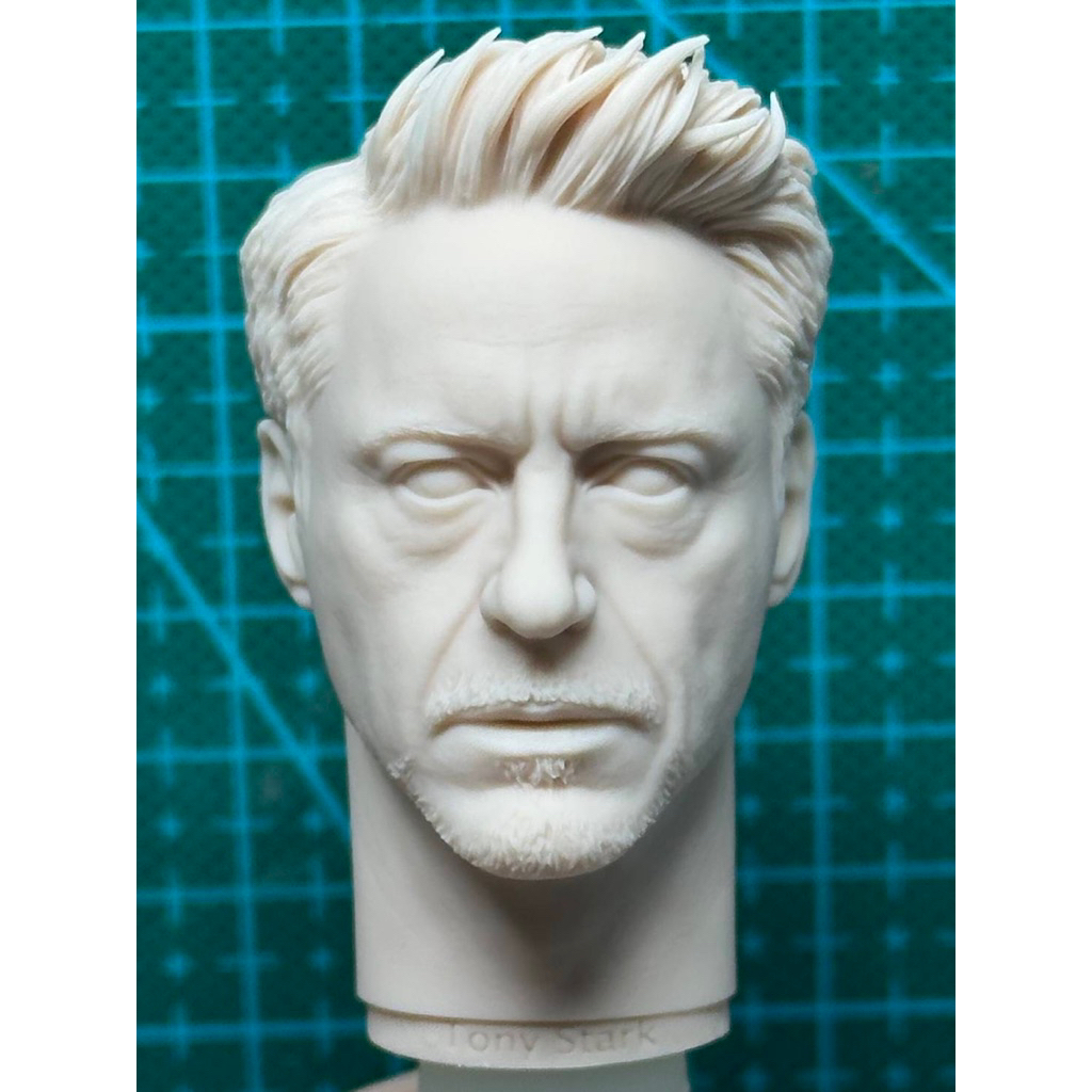 Unpainted head sculpt 1/6 ironman stark avengers endgame