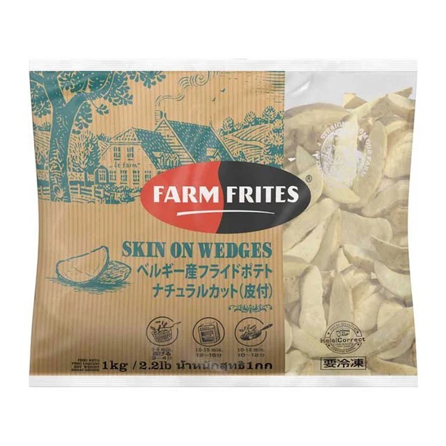 ฟาร์มฟริตส์ สกิน ออน เวดจ์ มันฝรั่งแช่แข็ง 1 กก. จัดส่งแบบ express delivery ได้รับของภายในวัน