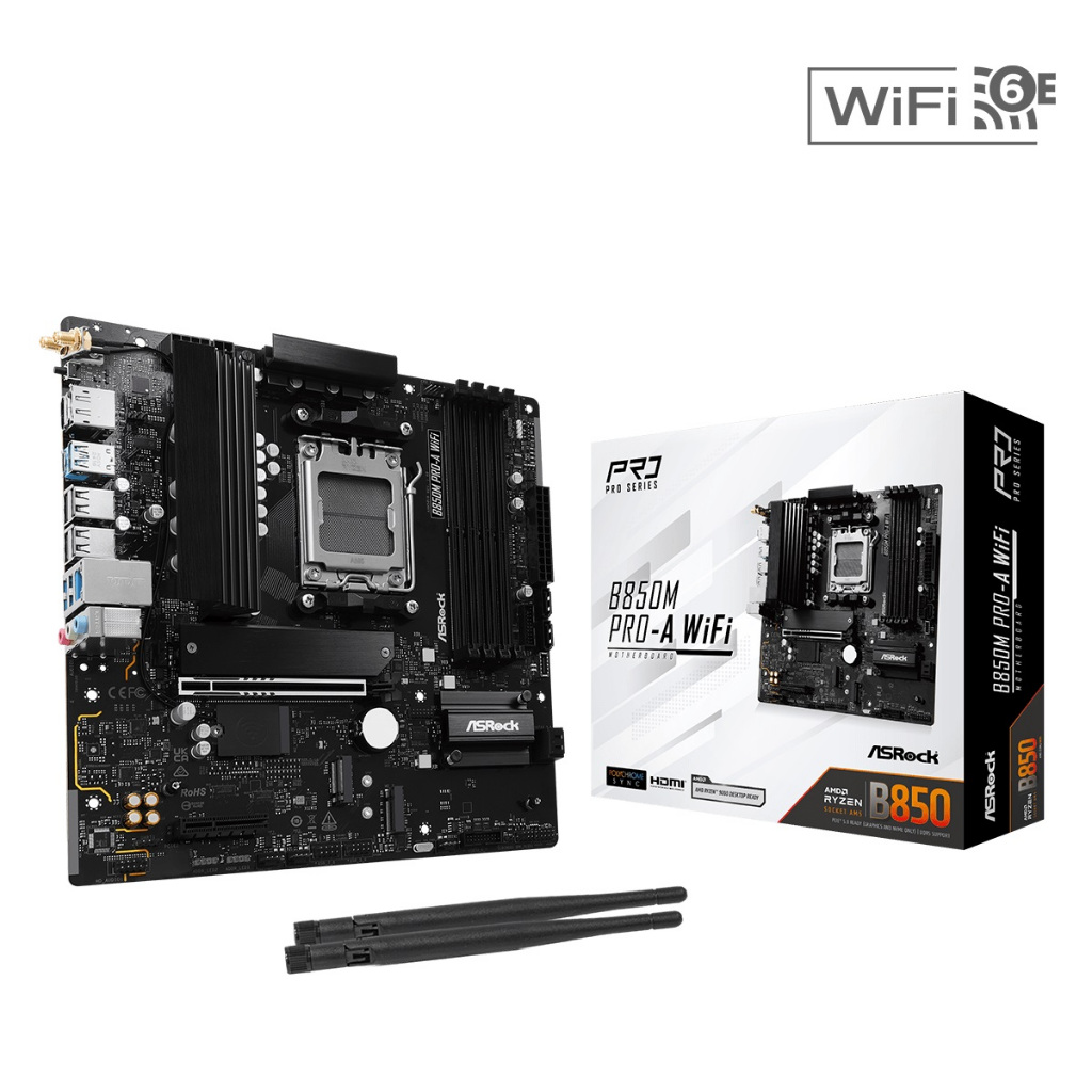 ASRock B850M Pro-A WiFi AMD AM5 mATX Motherboard (เมนบอร์ด)