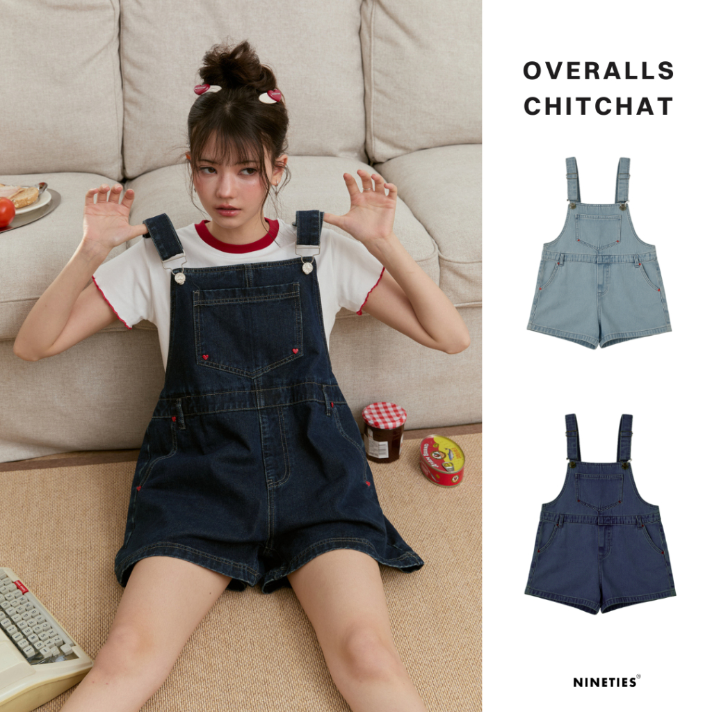 Nineties Design : Jean Collection เอี๊ยมยีนส์ขาสั้น รุ่น Chitchat