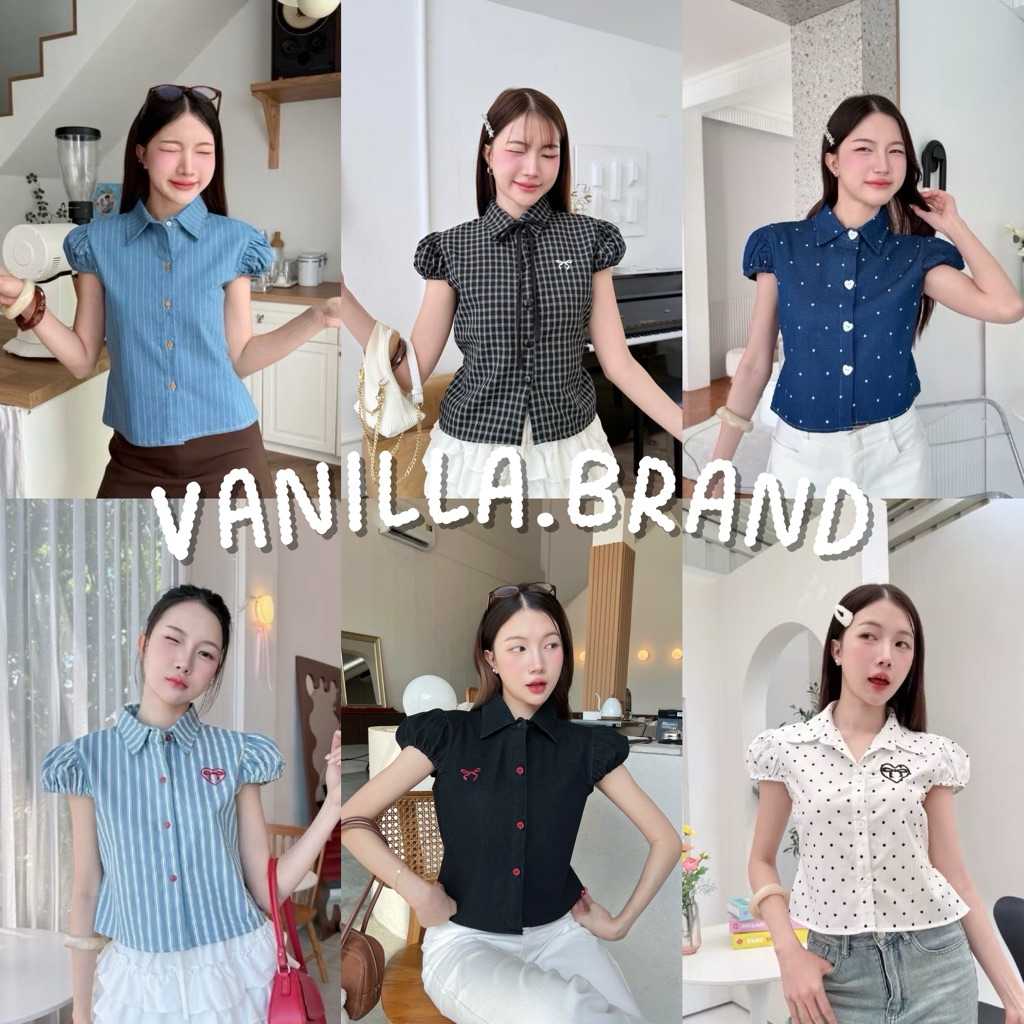 ⚫️⚪️(มีสีดำ,ขาว)เสื้อคอปกผ้าลูกฟูก แขนกลีบบัว -kn / VB0326