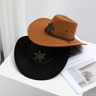 หมวกคาวบอย Sheriff หมวกนายอำเภอ X18 American Vintage Style 05X18