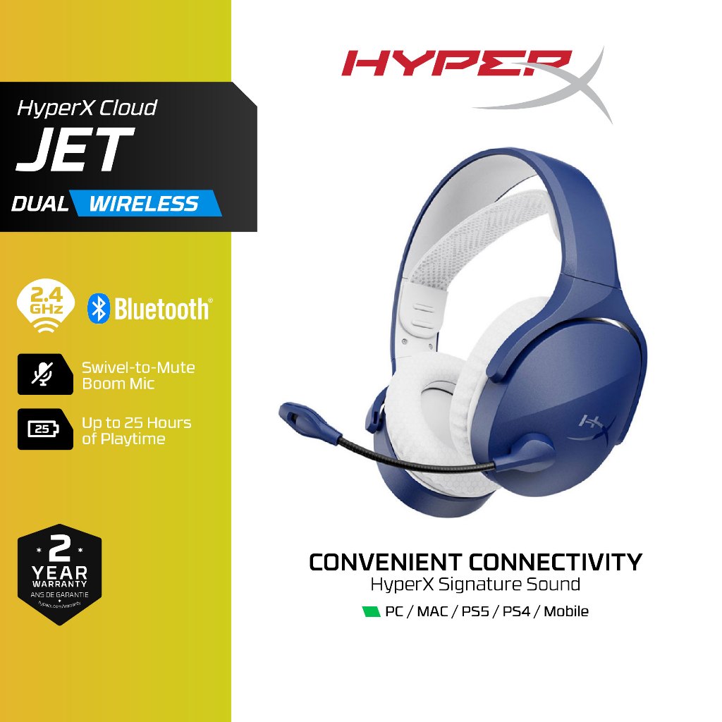 HyperX Cloud Jet - Wireless Gaming Headset หูฟังเกมส์มิ่ง ไร้สาย