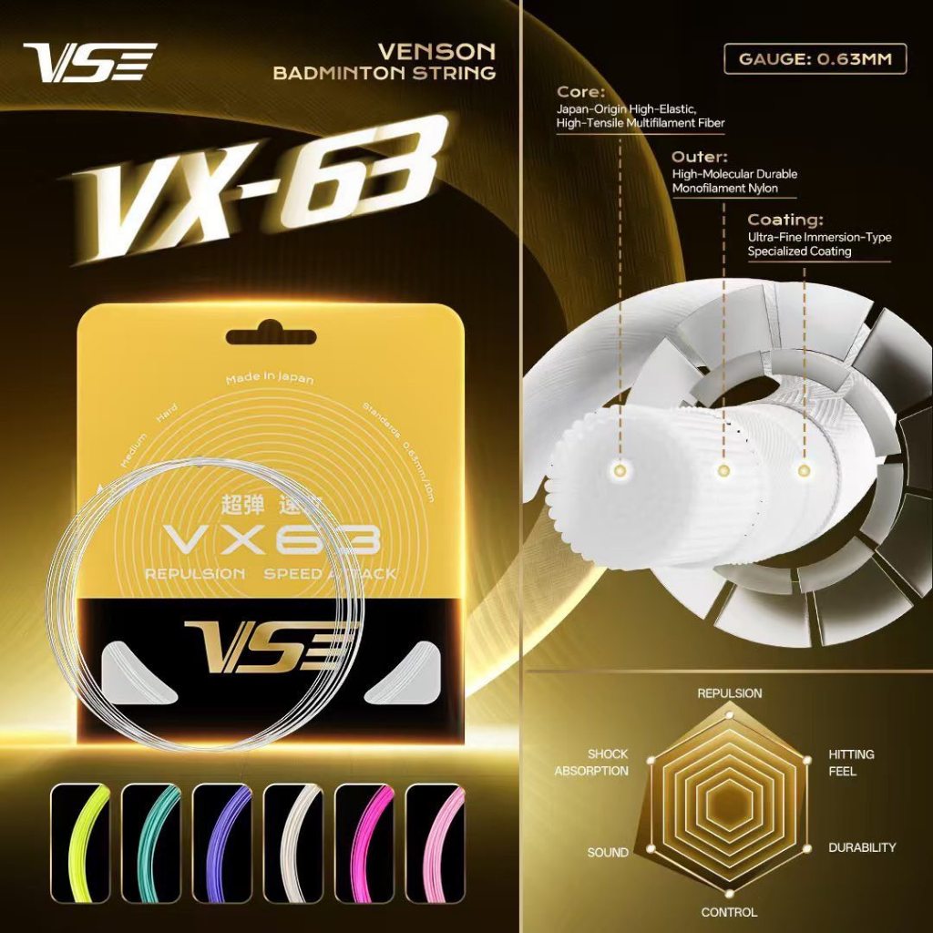 ใหม่ล่าสุด🎯 VS VX63 – Quick Repulsion, Speed Attack! 🏸✨