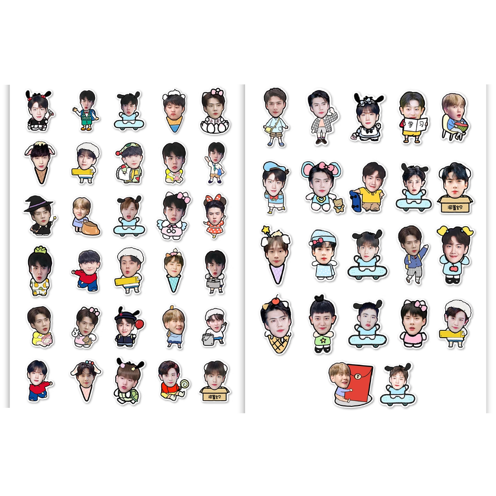 Set สติกเกอร์ dicut เอ็กโซ  E X O  50 pcs. น่ารักๆ เหมาะสำหรับแจก หรือ ติดสิ่งของ