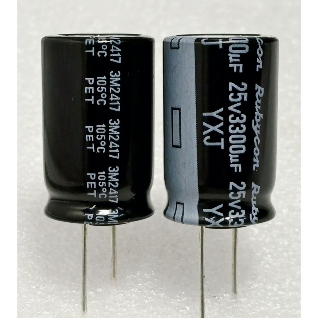 Rubycon YXJ 3300uf 25v  capacitor ตัวเก็บประจุ คาปาซิเตอร์