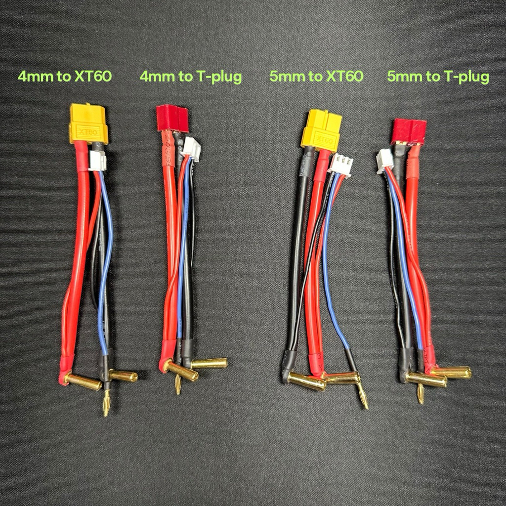 ⭐️ปลั๊กสำหรับแบตเคสแข็ง 4-5mm to XT60, T-plug แบบ 90 องศา⭐️