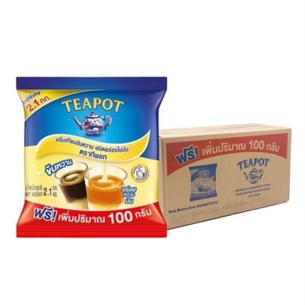 ทีพอท ครีมเทียมข้นหวาน 2.1 กก. x 8 ถุง