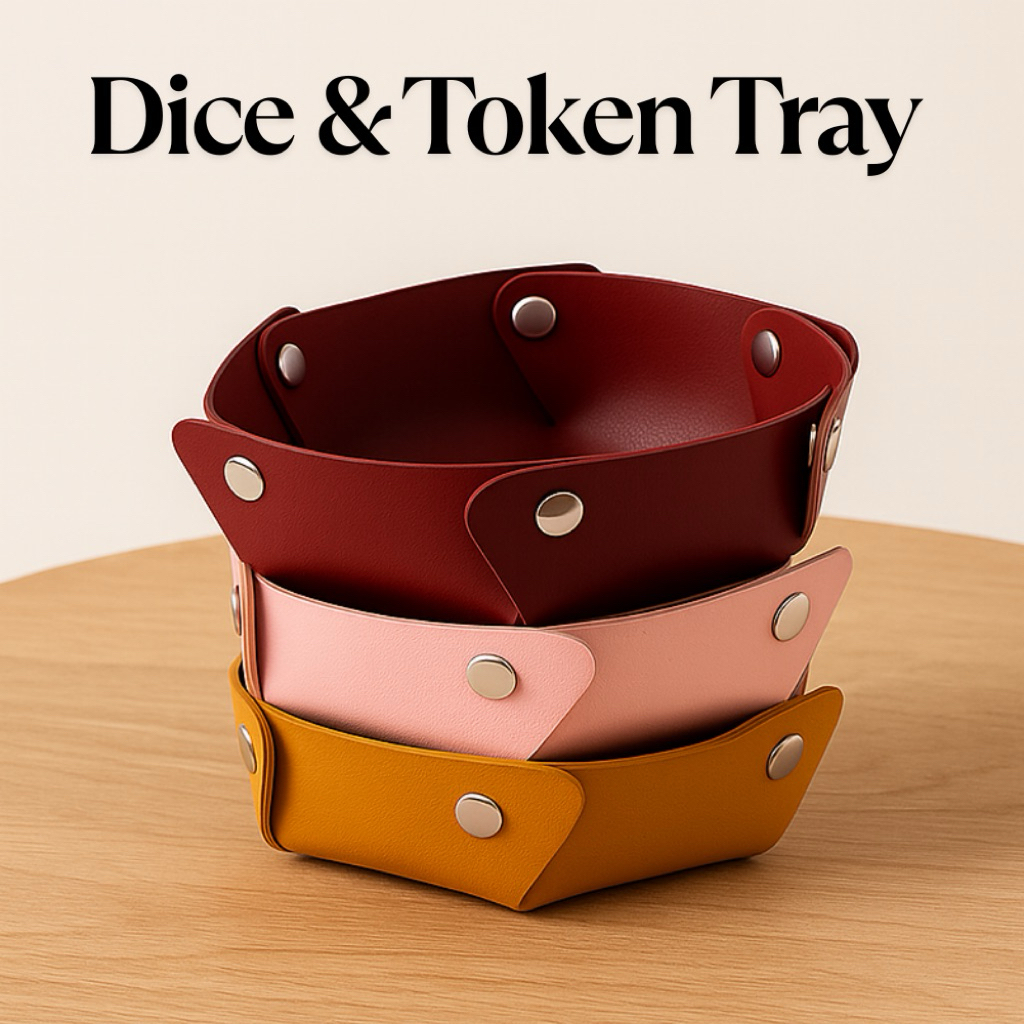 Dice & Token Tray Board Game ถาดพับเก็บของ | dice tray | organizer|Dungeons and Dragons Dice | DnD D