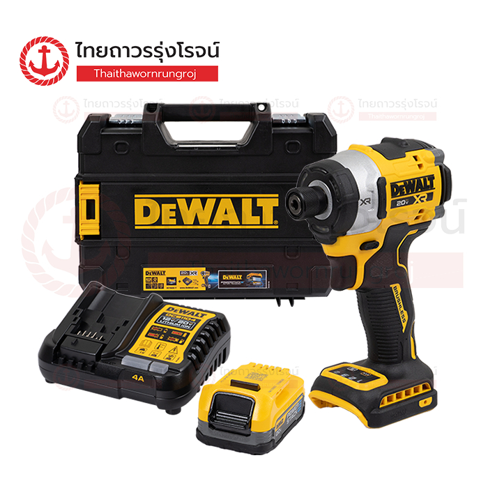 DEWALT DCF860 ไขควงกระแทกไร้สาย 20v C1xB1x1.7ah รุ่น DCF860E1T-B1 (ครบชุด+กล่อง TSTAK)*|ชิ้น| TTR St