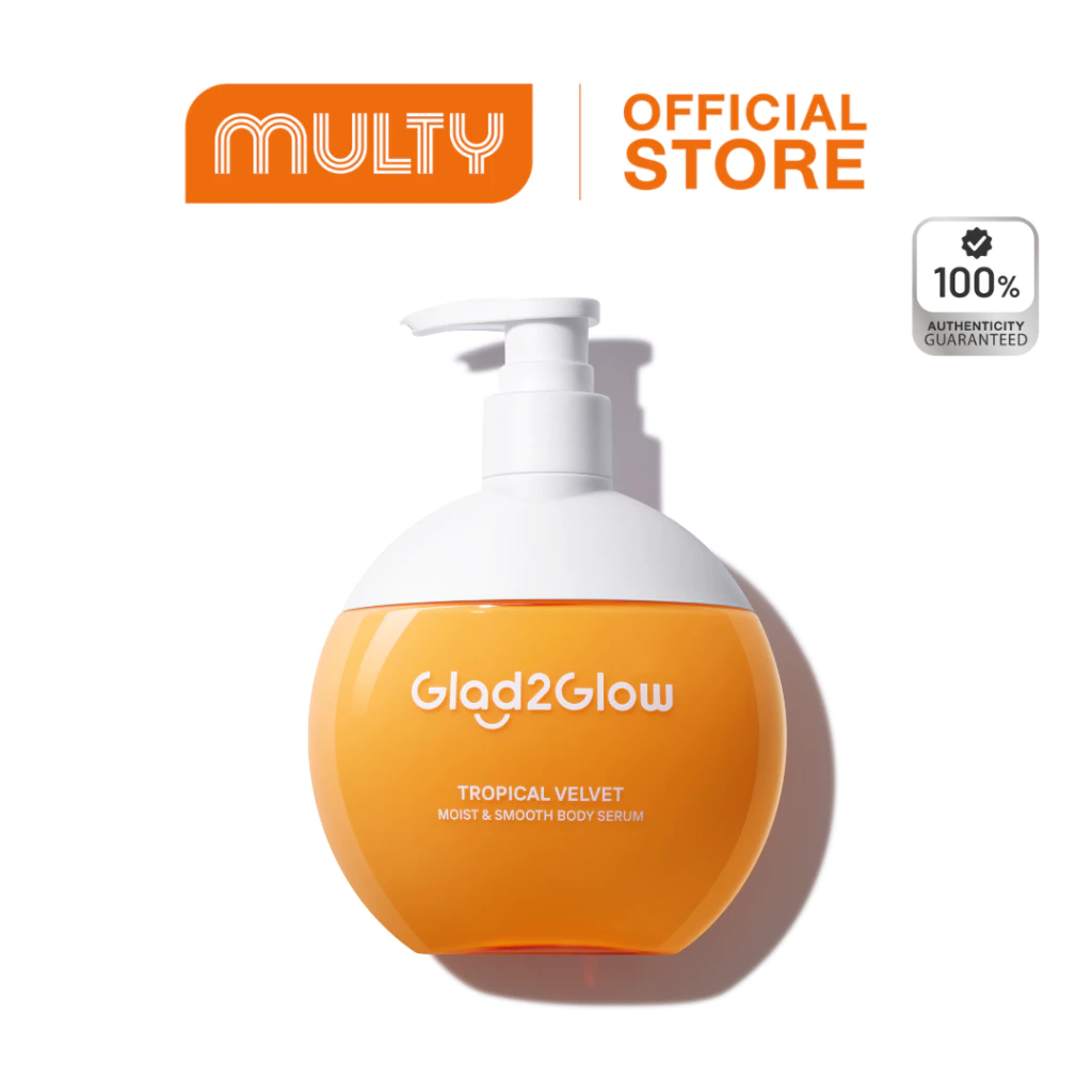 Glad2Glow Tropical Velvet Moist&Smooth Body Serum 300 ml.เติมความชุ่มชื้น ผิวขาว หมองคล้ำ เรียบเนียน