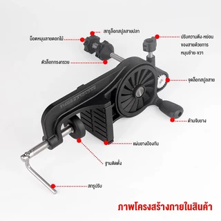 Fisher's สายตกปลา Spooler ตารางแบบพกพา Clamp สายตกปลา Winder ปรับรอกตกปลา Line Spooler เครื่องสําหรับแท่งหนา / บาง .