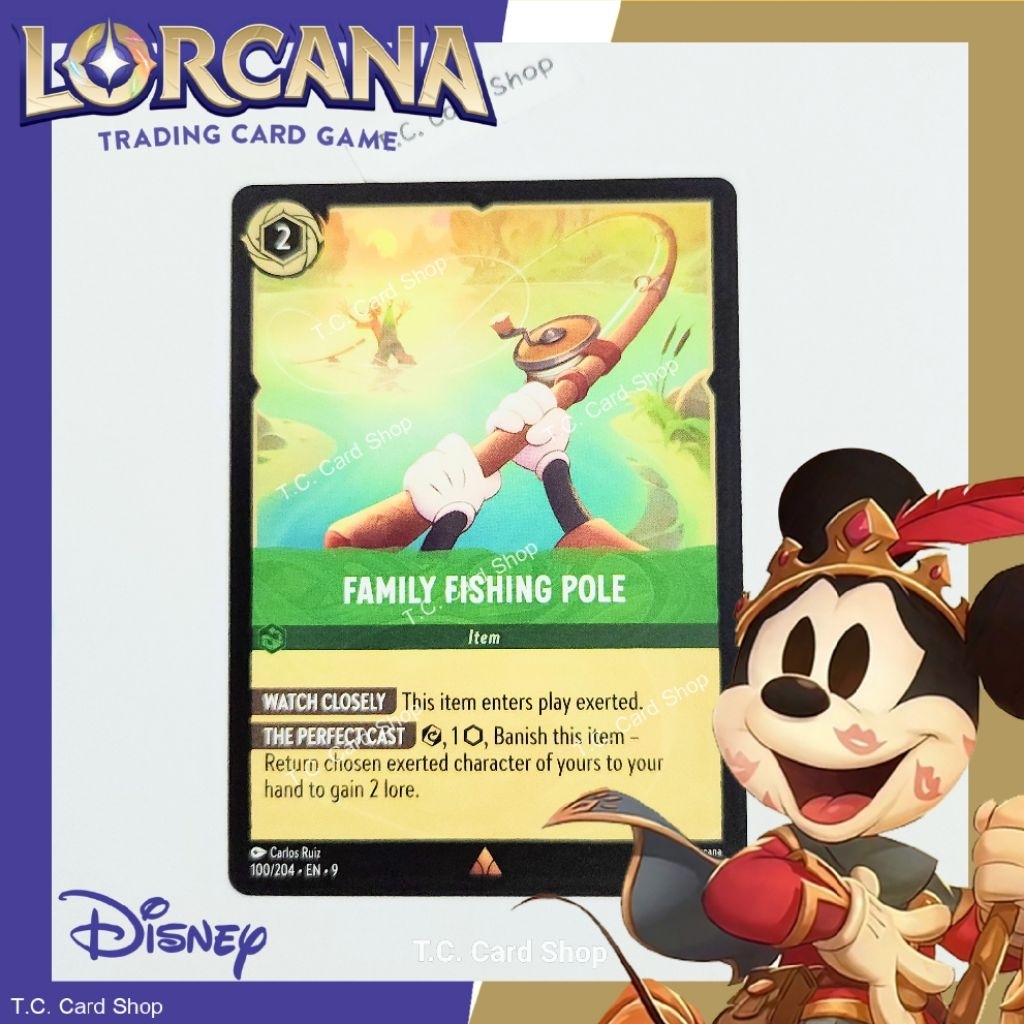 Family Fishing Pole  - 100/204 R - Disney Lorcana  (ดิสนีย์ ลอร์คาน่า) (Fabled)
