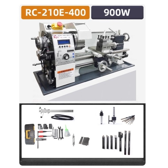 เครื่องกลึง 900W รุ่น RC-210E รุ่นอัพเกรท เสียงเงียบศูนย์แม่นยำ ของแถมเยอะถูกใจสายช่าง