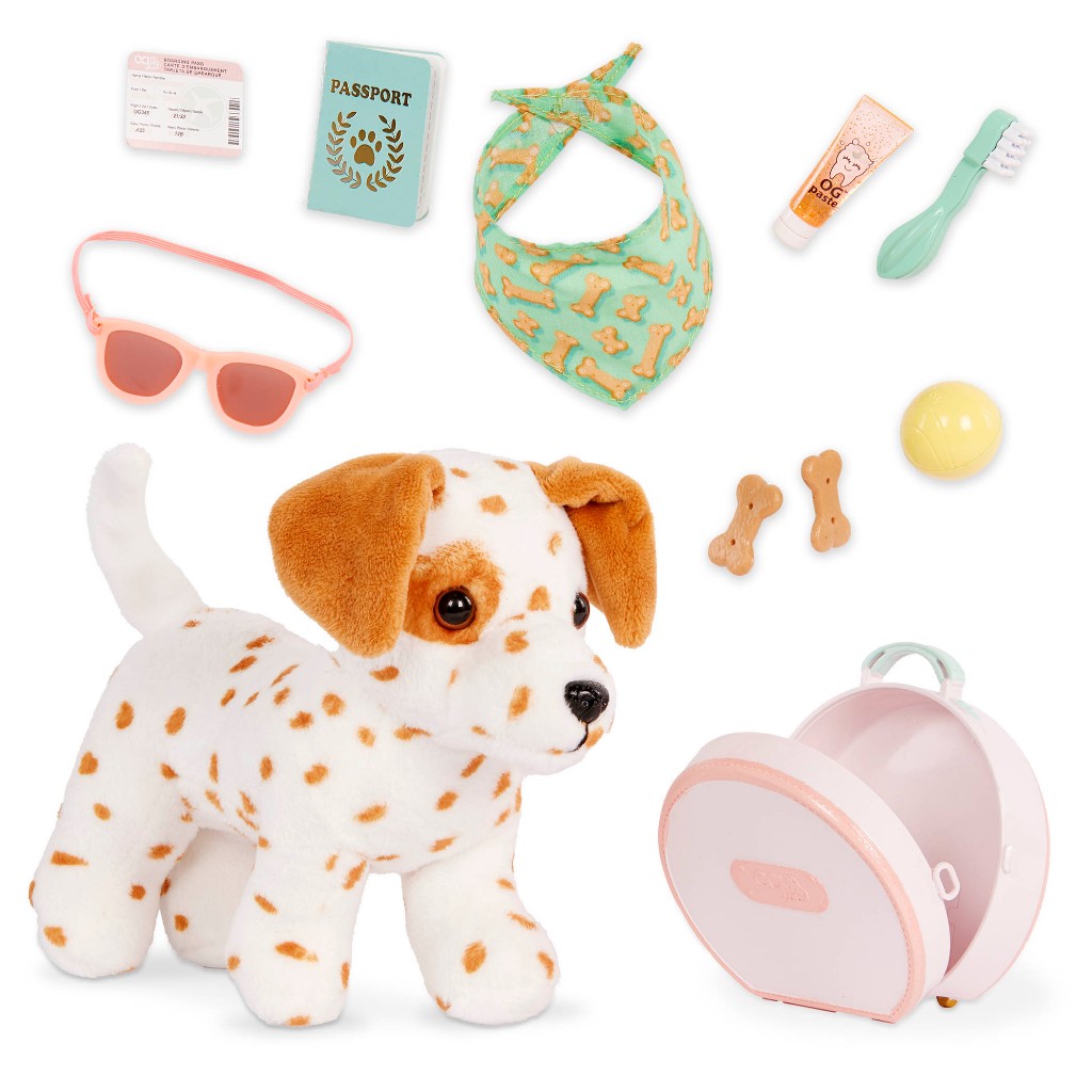 Our Generation 6" POSABLE DOG W/ACCESSORIES ตุ๊กตาสุนัข พร้อมอุปกรณ์