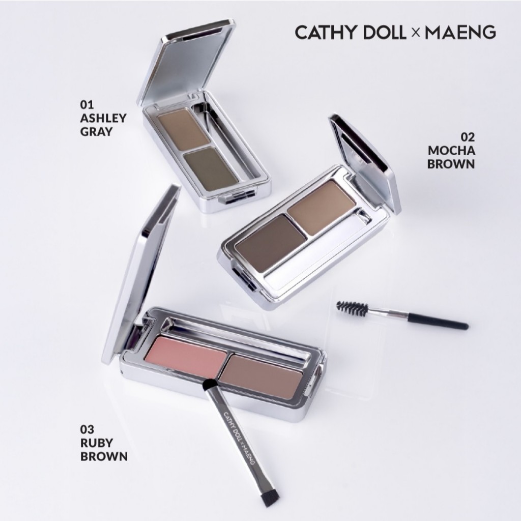 Cathy Doll x Maeng Artist Eyebrow Powder 1.8 g. + 1.8 g.พาเลทเขียนคิ้วเนื้อฝุ่นมัลติฟังก์ชัน - รูปที่ 4