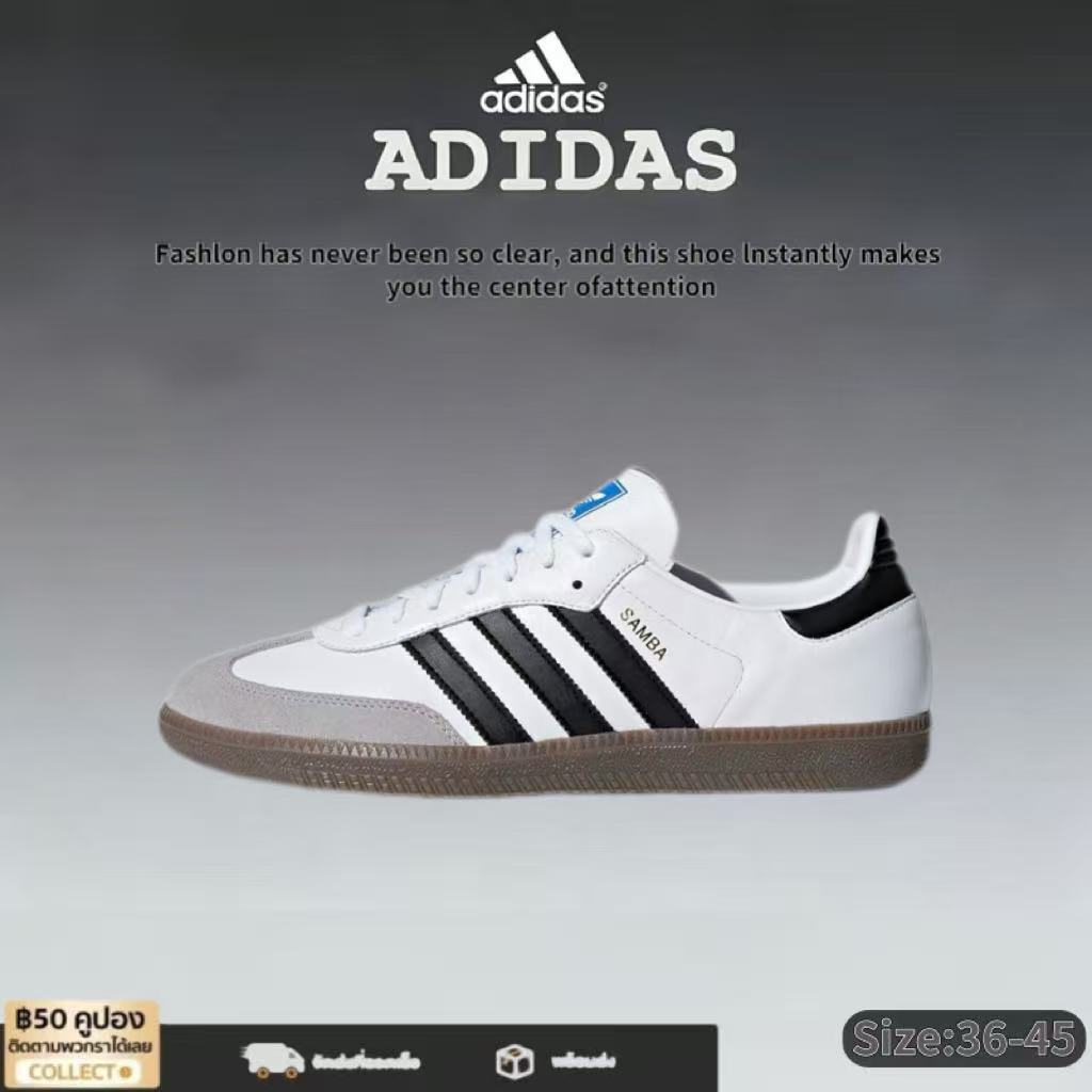 💗ของแท้ 100%💦 Adidas originals SAMBA OG sneakers ความสะดวกสบาย กันลื่น รองเท้ากีฬา 🚚จัดส่งฟรี