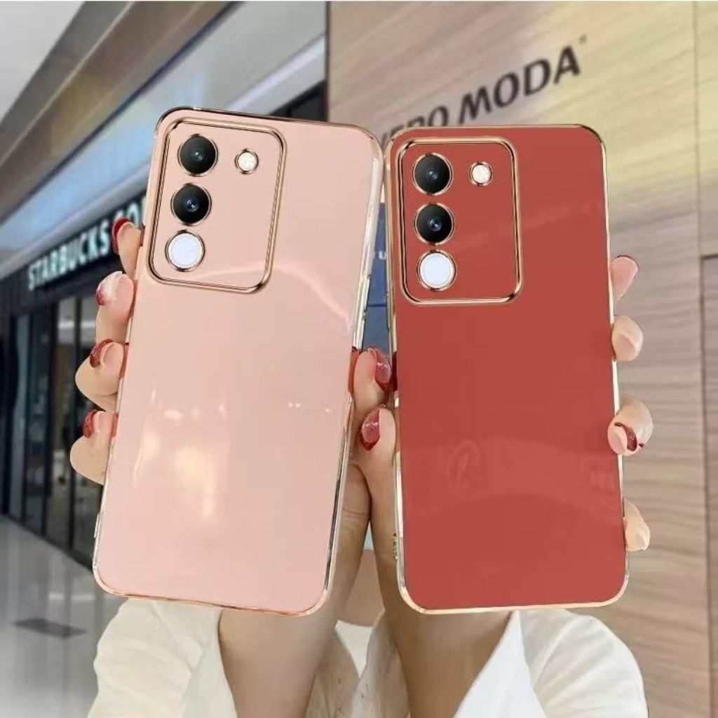 🔥GOODเคสโทรศัพท์ Vivo Y04 Y29S Y19S Y200 Y300 Y100 V29 V29E V40Lite V27 Pro Y28 Y17S Y22 Y22S Y16เคส ขอบตรง ป้องกันเลนส - รูปที่ 4