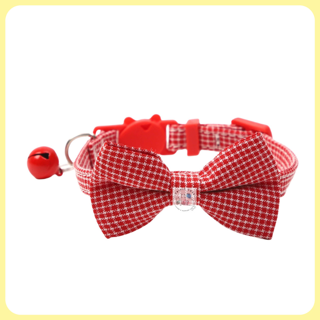 ปลอกคอแมวพร้อมโบว์ ปลอกคอนิรภัย ปลอกคอนิรภัยสัตว์เลี้ยง ปลอกคอนิรภัยแมว - รูปที่ 7