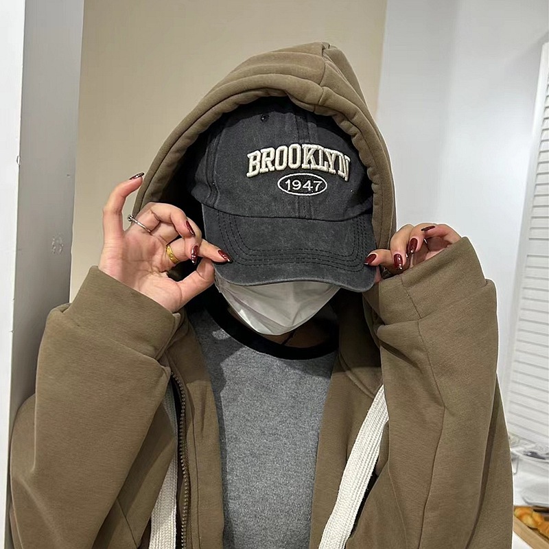 หมวกแก๊ปปัก Brooklyn 1947 (B171) หมวกเบสบอล แฟชั่นเกาหลี หมวกกันแดด กีฬา - รูปที่ 5
