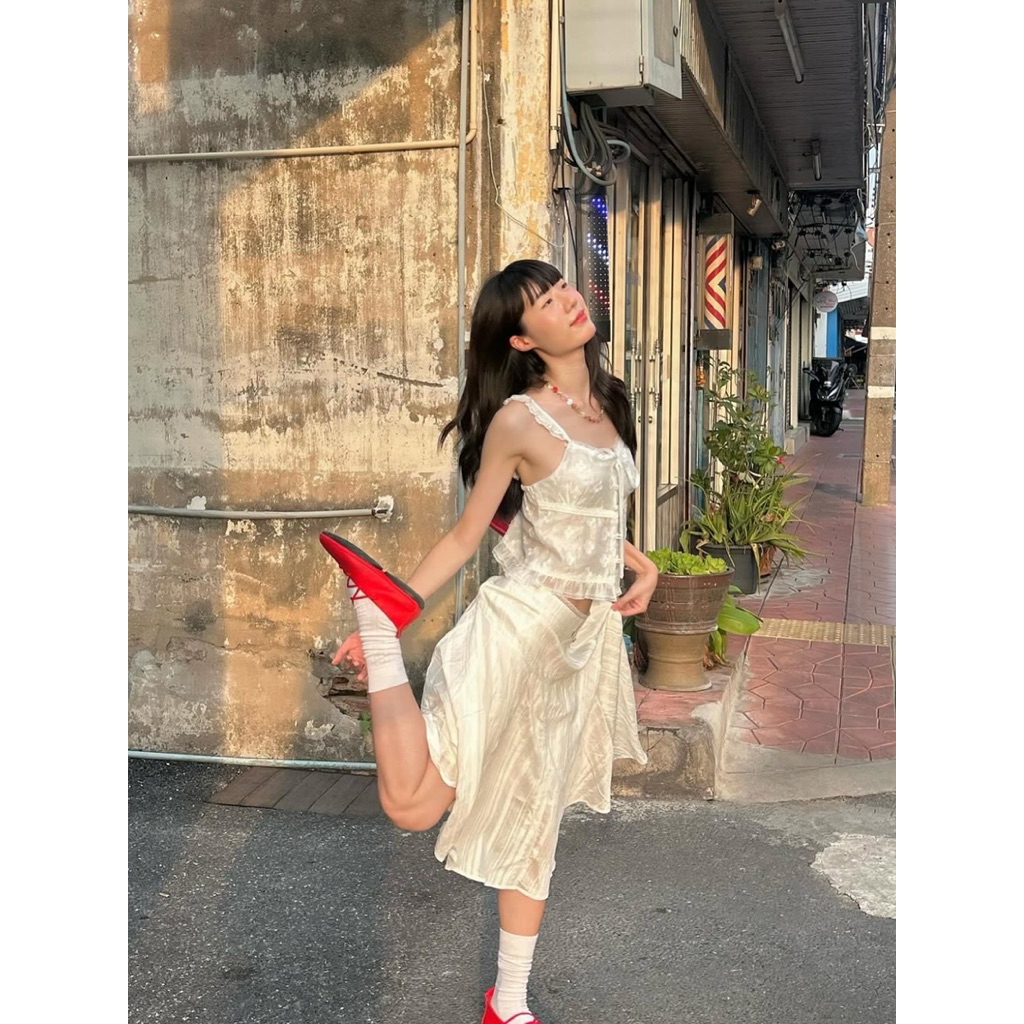 SOFIA LACE WHITE TOP เสื้อลูกไม้สายเดี่ยว ราคา ถูกที่สุด ดีลบีเคเค แกลเลอรีภาพที่ 6