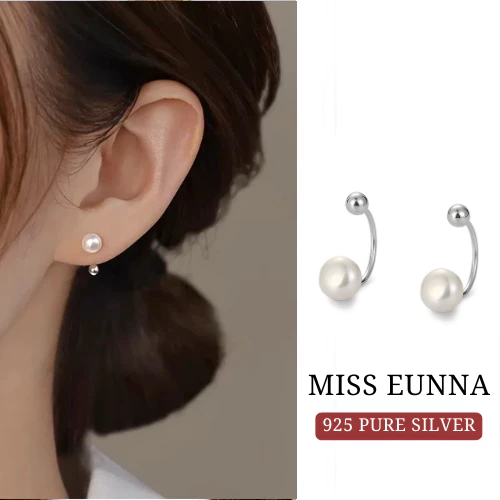 MEET💕พร้อมส่ง ต่างหูเงิน Miss Eunna ต่างหูมุก ต่างหูแฟชั่น ตุ้มหูผู้หญิง ต่างหูมุก ตุ้มหูเงิน
