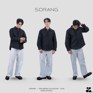 ZAMIO SORANG shirt เสื้อเชิ้ตแขนยาวทรง oversize ผ้าไม่เรียบ
