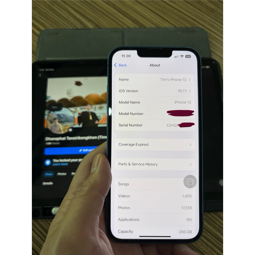 iPhone 13 สี blue 256gb