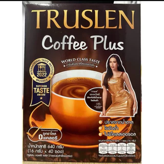 TRUSLEN COFFEE PLUS กาแฟทรูสเลน คอฟฟี่พลัส, คอลลาเจน ( 1 กล่อง 40 ซอง )