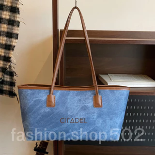 fashion.shop502กระเป๋าสะพายไหล่ แฟชั่นใหม่ สไตล์เท่มาก หนัง PU งานดี ความจุเยอะ มีให้เลือก 3 สี พร้อมส่งในไทย B-053