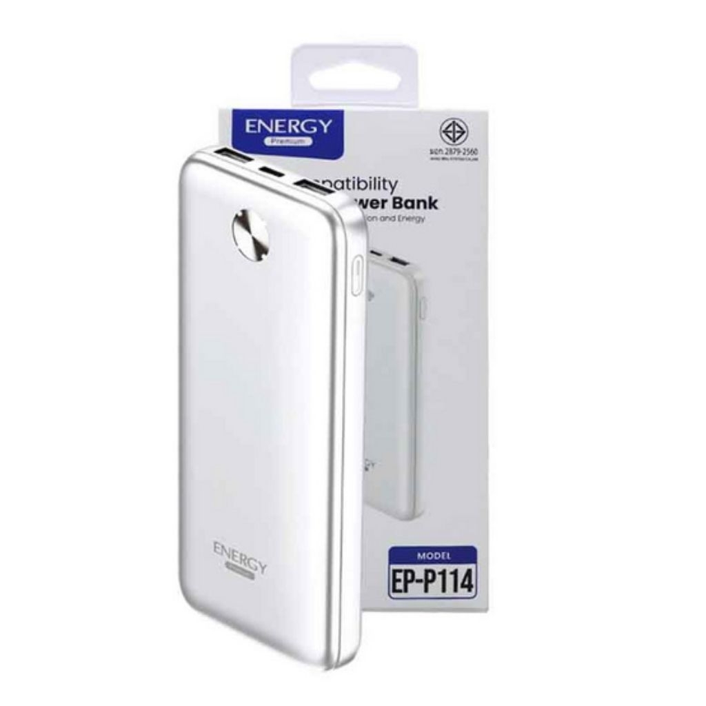 Power Bank 10000 mAh รุ่น EP-P114 Energy Premium สีขาว
