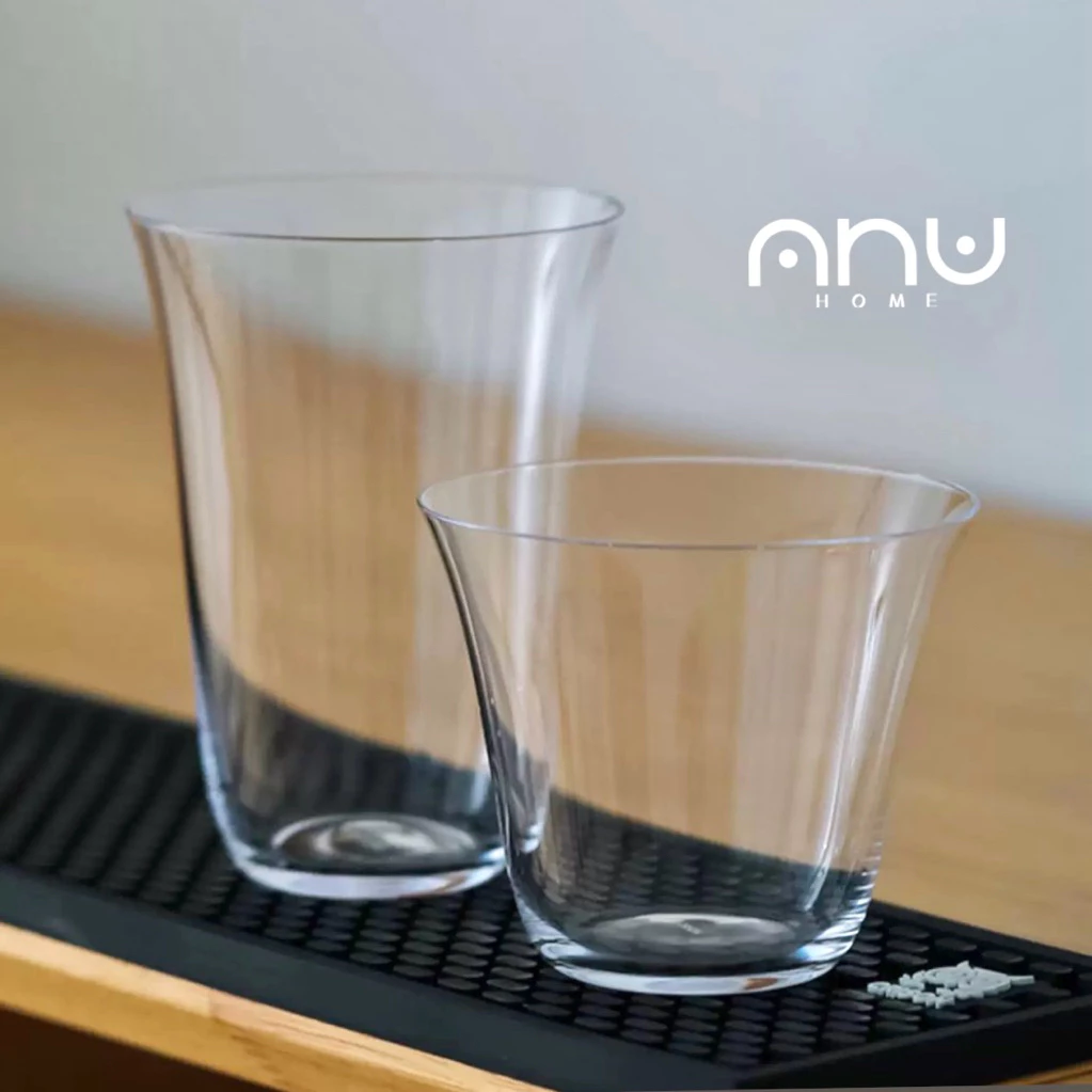 🥃 Crystal Slim Glass 🥃 แก้วดื่มนำ้ สไตล์ ญี่ปุ่นลักษณะโค้งบาง ไล่ความหนา