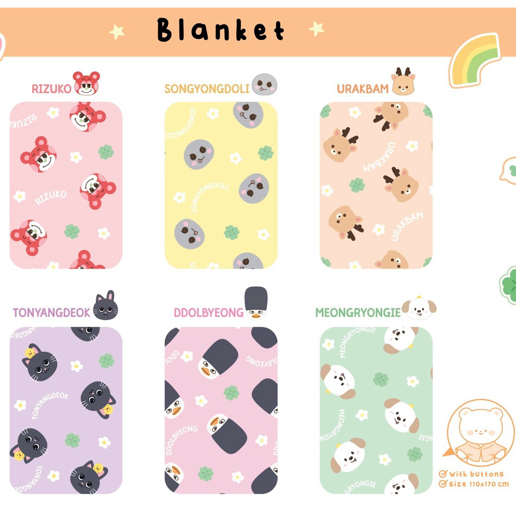 ผ้าห่ม Moshi Moshi x RIIZE Blanket ผ้าห่มน้องข้าว