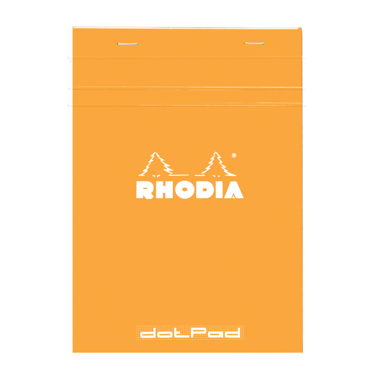 Rhodia N°16 Head Stapled Pad 80sh A5 Dot Grid (C165) / สมุดฉีกแบบตารางจุด ขนาดA5 แบรนด์ Rhodia ประเทศฝรั่งเศส