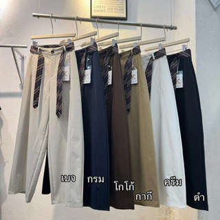 กางเกงขายาวงานป้ายkeltisรหัส5827รุ่นสายคาดเอวแบบเทคไท
