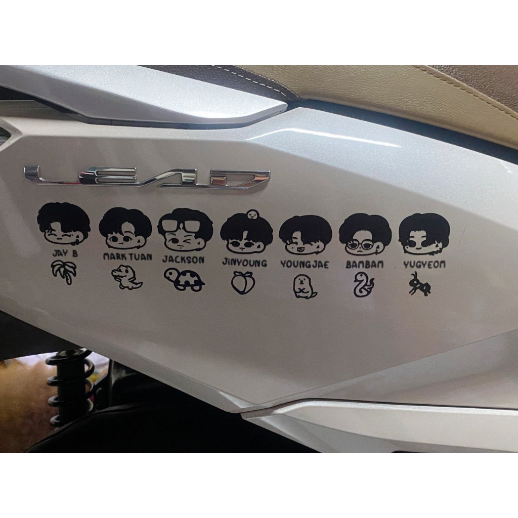 Saturdaysticker 2 - สติ๊กเกอร์ไดคัท got7 สำหรับติดตกแต่งแบบทึบ ติดมอไซค์