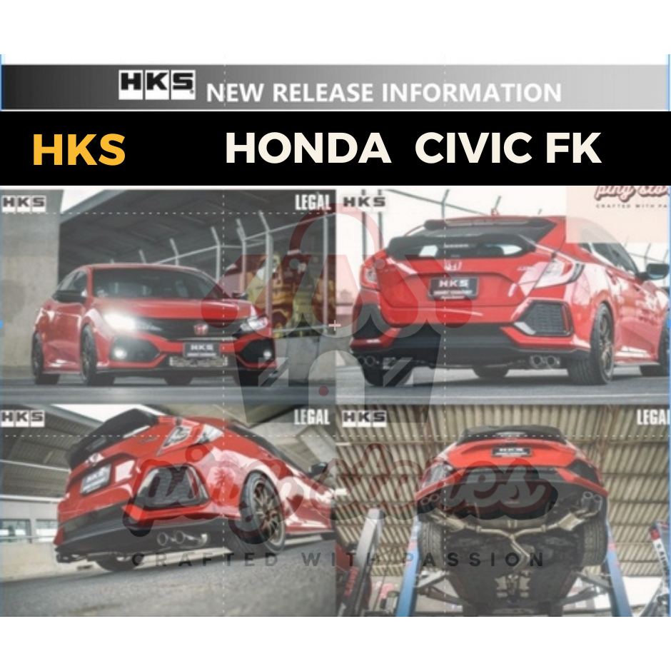 ท่อ HKS Honda Civic FK ปลาย Carbon เครื่อง L15B
