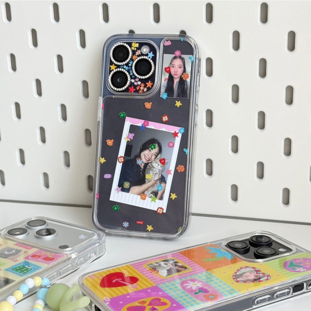 *ลอกพลาสติกด้านบนก่อนใช้งาน*amuse stuff-Dear Moment Case’ — เคสใสใส่รูปชั้นกลางได้จาก amuse.stuff