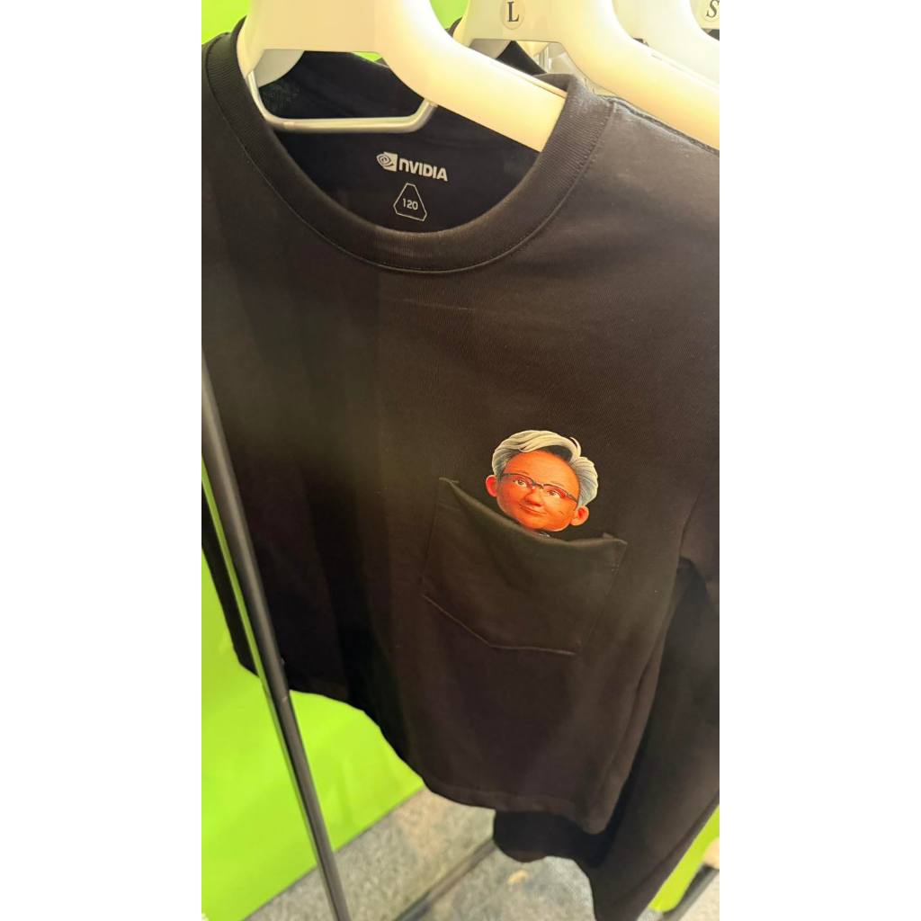 เสื้อยืด T-shirt Nvidia Jensen Huang TJ Pocket Tee ไซท์ XL เสื้อลาย CEO Nvidia ของแท้จาก Computex ไต้หวัน