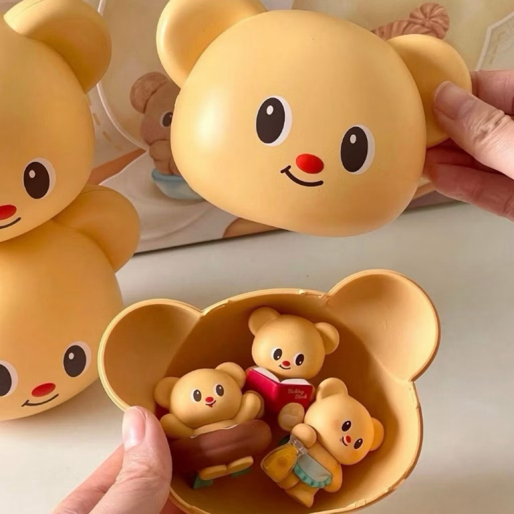 ✨พร้อมส่ง มีโค้ดส่วนลด✨ Funism x Butterbear Baking Master Series Bear Head Blind Box สุ่ม Popbean