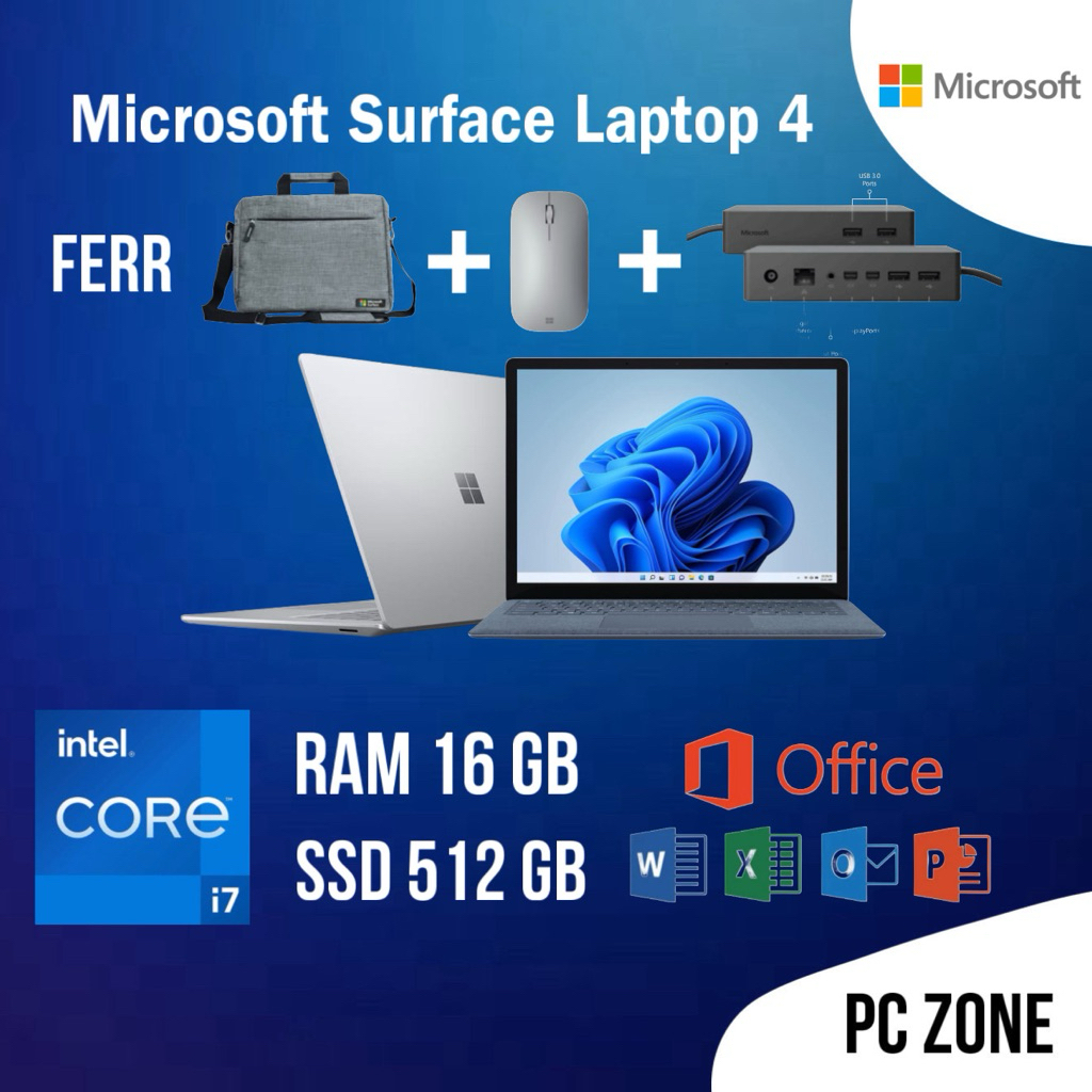 Microsoft Surface Laptop 4 i7Gen11/16GB/512GB ของแถมครบชุด สินค้าพร้อมส่ง เกรดA