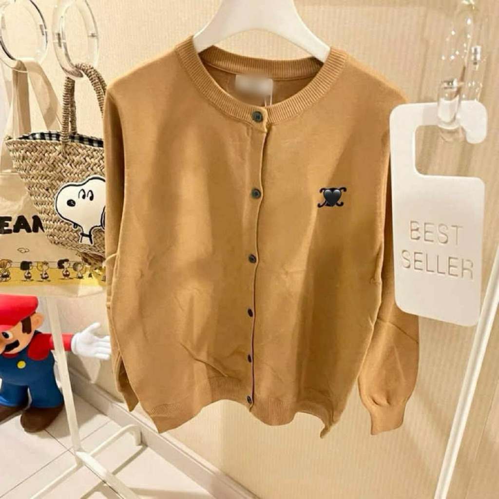 เสื้อคาร์ดิแกนไหมพรม กระดุมหน้า งาน Dollydell Store