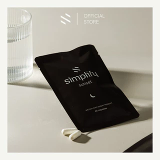 Simplify Sunset [ซอง refill 60 แคปซูล] วิตามินรวม สูตรกลางคืน 60 แคปซูล ช่วยการนอนหลับ ผ่อนคลาย ฟื้นฟูร่างกาย